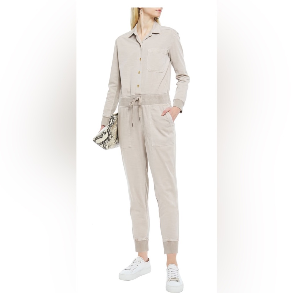 James Perse Mixed Media Jumpsuit